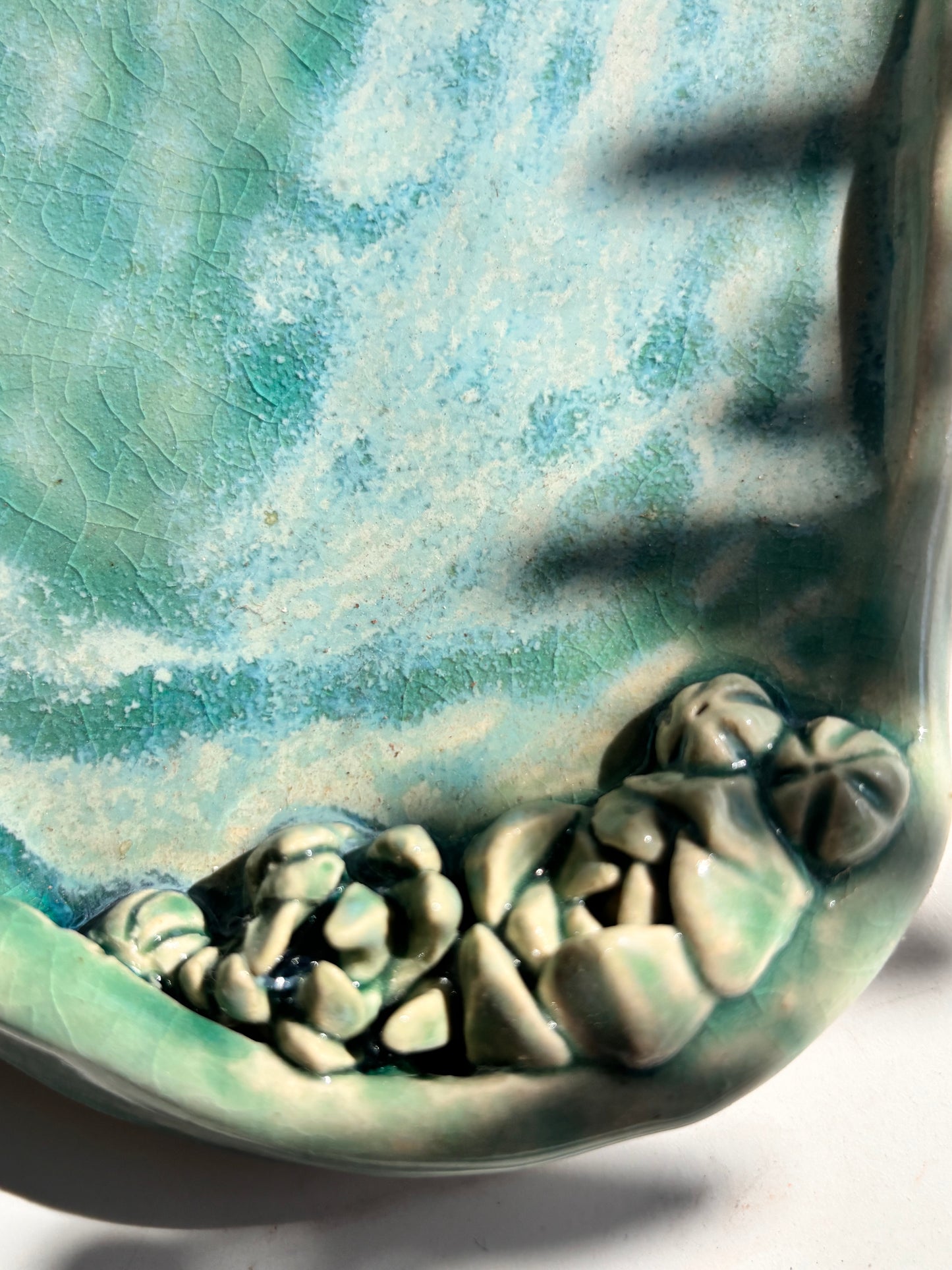 GREEN SUCCULENT SERVING PLATTER